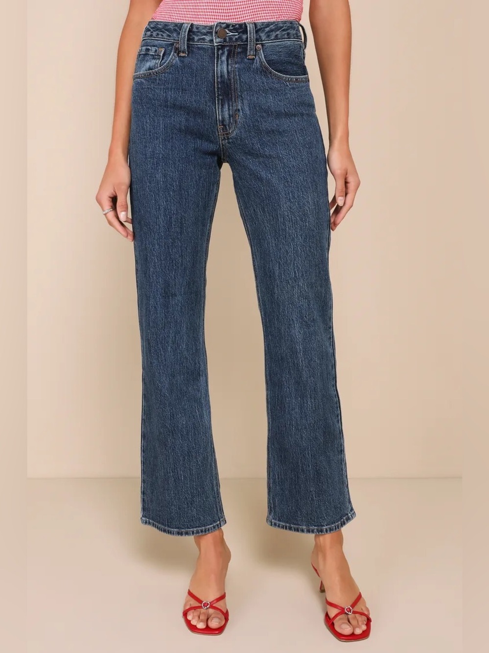 Just Black High Rise Straight Leg Jeans (Dark wash) size 26